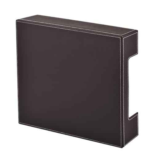 Leather Letter Tray, Office Supplies Desk Organizer for Mail Paper Files Magazines Jewelry Cosmetics,Luxury Letter Holder&Multipurpos Stackable Office Desktop Storage Box,Coffee
