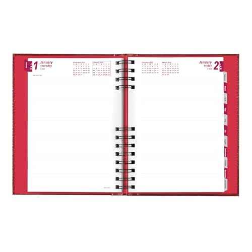 Brownline¢ç 2026 CoilPro¢â Daily/Monthly Planner, Untimed Journal, 12 Months, January to December, Twin-Wire Binding, 8.25" x 5.75", Bright Red (CB389C.RED-26)