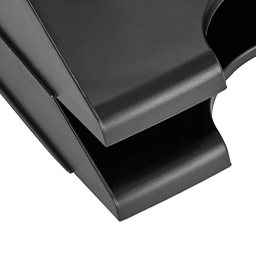 Amazon Basics Stackable Letter Tray Organizer 2-Pack for Office Desk, Black