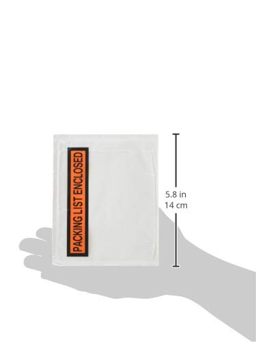 1000 Pack 4.5x5.5 Clear Enclosed Printing Pouch Envelopes for Invoice & Packing Slip
