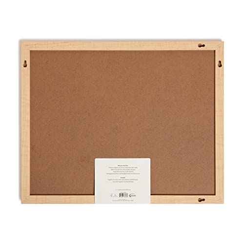 U Brands Dry Erase Board White Board with Natural Wooden Frame Set, Office Supplies, with Marker, Succulent Magnets, 16¡± x 20¡±
