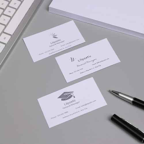 250 Piece Blank Printable Business Cards 3.5 x 2, Perforated Card Stock Paper for Inkjet and Laser Printers, 10 Cards Per Sheet - (White)