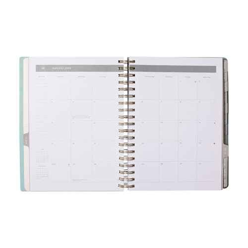Fringe Studio 2026 Spiral Weekly Planner, Aug 2025 - Dec 2026, 17 Month, Paperback Cover, "EUCALYPTUS MIX ", 8"w x 10"h, 240 Pages (844PA031)