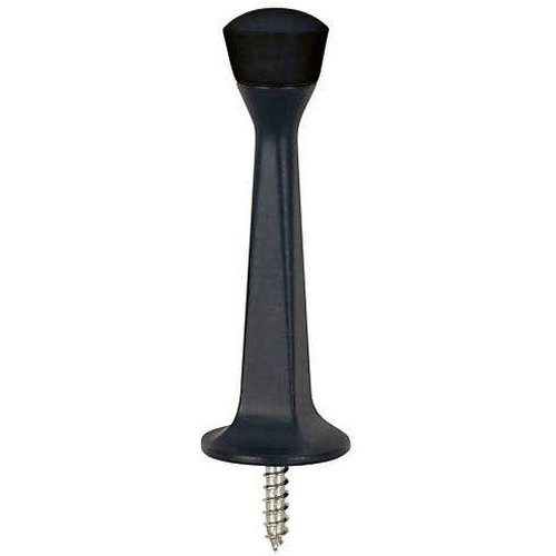 25 Pack - Designers Impressions Matte Black Heavy Duty Solid Rigid Door Stop w/Rubber Tip : 2643