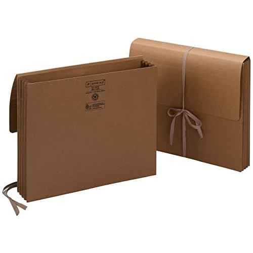 Smead Redrope Expanding File Wallet, Flap and Cloth Tie Closure, 3-1/2" Expansion, Letter Size, 10 per Box (71053)