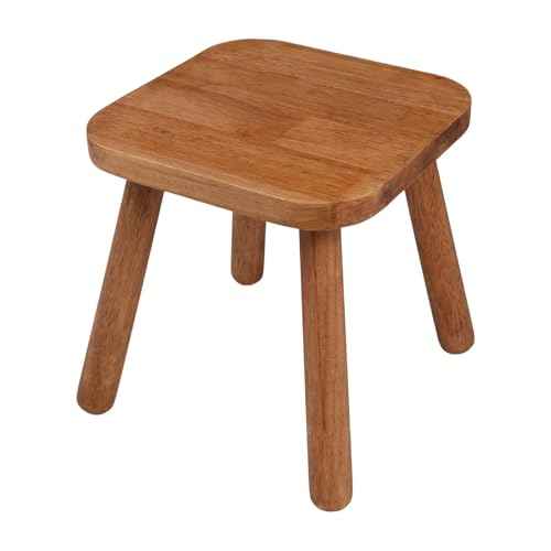 Solid Wood Step Stool£¬Wooden Plant Stool, Wood Plant Stand, Round Footstool, Removable Portable, Small Short Shoe Changing Stool (Walnut, 11.7inch)