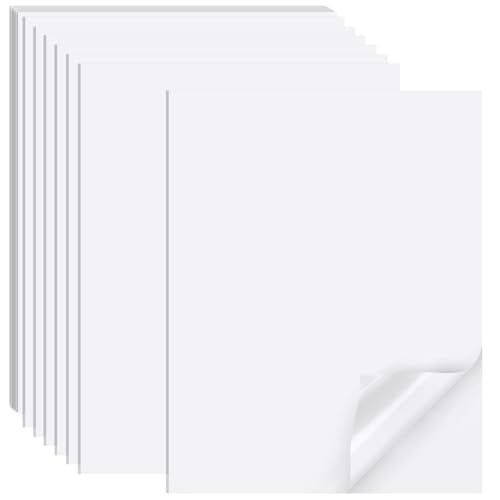 Printable Sticker Paper for Inkjet Printer, 40 Sheets 8.5"x11'' Matte Sticker Printer Paper Full Sheet Labels for Laser/Inkjet Printers, Letter Size