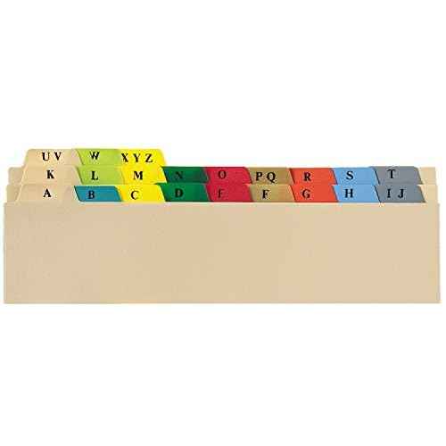 Carstens Heavy Duty Plastic Alphabet Divider Set, 21-Tab, Multi-Color, for Side-Opening 3-Ring Binders, 1 Set