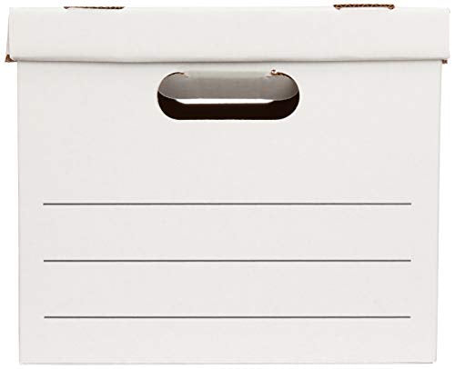 Amazon Basics Collapsible Storage & Filing Boxes - 20 Pack, Letter/Legal Size, Lift-Off Lids
