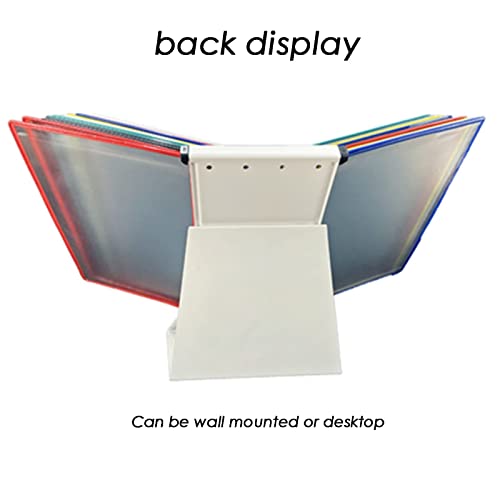 PROPFE Black Wall Mount Reference Display System with 20 Pockets, A4 Size