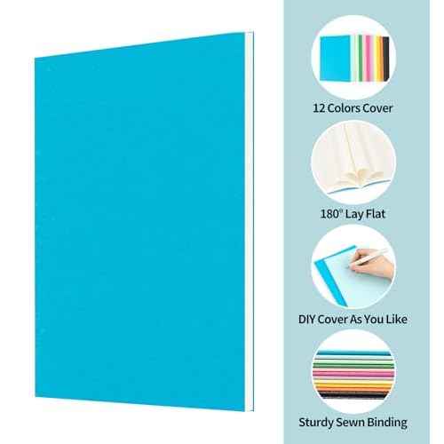 60 Pack Colorful Lined Notebooks for Writing, Journals Bulk, A5 Composition Books, 8.3x5.5 Inch, 60 Pages, 30 Sheets Sketchbooks for Office School Travel Supplies (Lined-60 pack, 12 Colors)