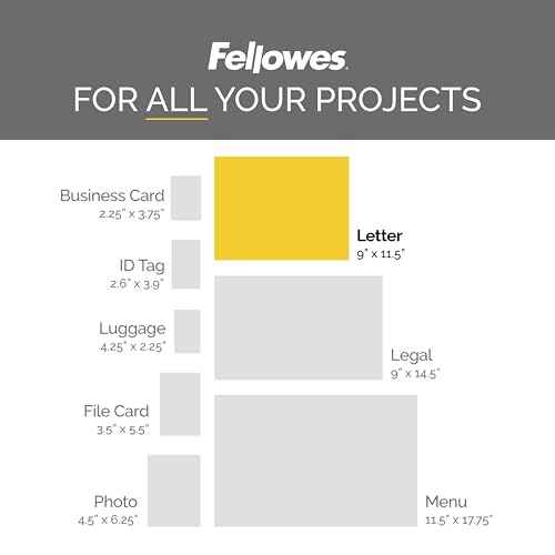 Fellowes 52042 Glossy Pouches - Letter 10 mil 50 pack