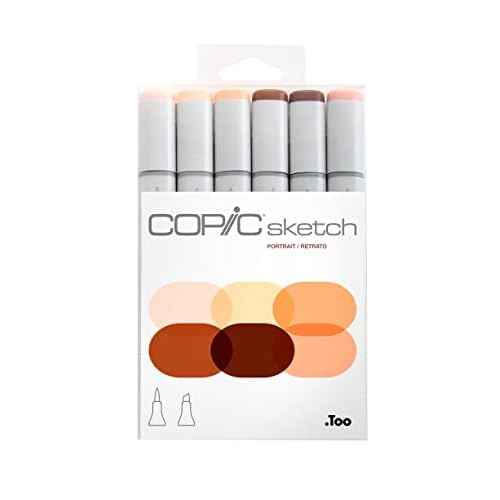 Copic Sketch, Alcohol Markers, 6pc Set, Portrait