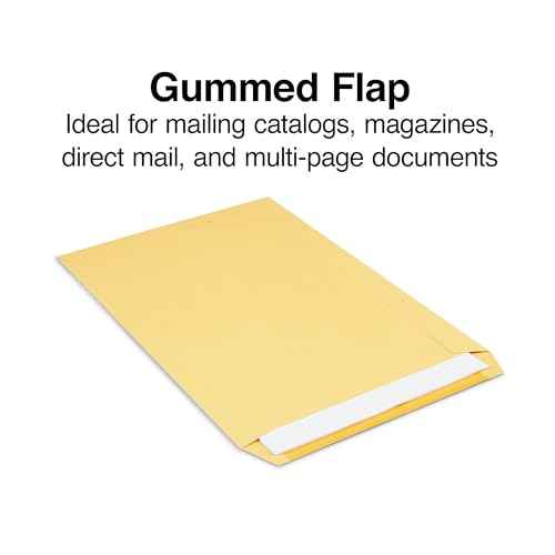 Staples 534768 Gummed Catalog Envelopes 10-Inch L X 15-Inch H Brown 100/Box (Spl534768)