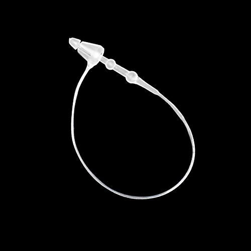 HDST-HOME 3in/7.6cm Clear Plastic Tag Fasteners - 2000 Pcs Snap Lock Loop for Retail Clothing