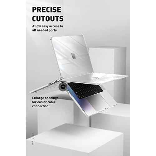 SUPCASE for MacBook Pro 14 Inch Case 2021-2025 Release (Unicorn Beetle Clear), M5/M4/M3/M2/M1 Pro/Max Chip [Anti-Scratch] Slim Transparent Cover for MacBook Pro 14'' with Touch ID, Clear