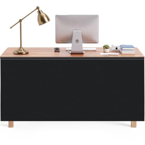 Tegeme 60'' Under Desk Privacy Panel Black – Self-Adhesive Modesty Panel