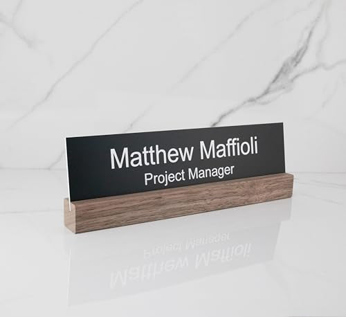 Custom Engraved Name Plate for Desk, Office Door & Wall - Durable Acrylic