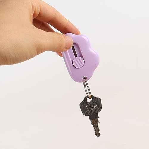 Box Cutters - 3 Pack Retractable Letter Opener, Adorable Cloud Tiny Paper Cutter for Key Chain Pocket Bag Package Envelope Mail Letter Box Paper DIY Projects for Girls and Boys