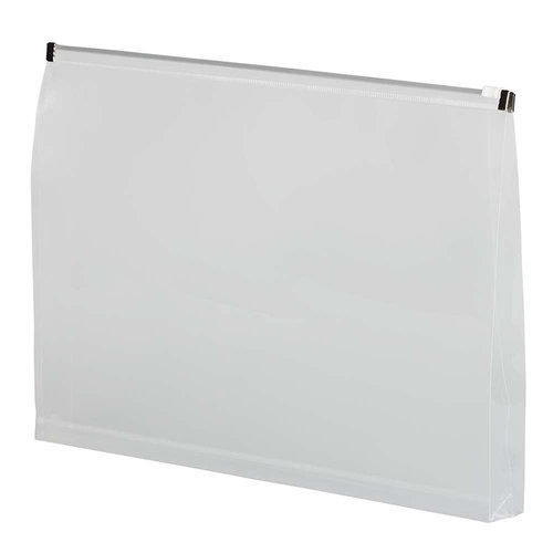 JAM PAPER Plastic Envelopes with Zip Closure - Legal Booklet - 9 1/2 x 15 1/2 - Clear - 12/Pack