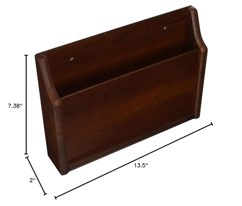 Wooden Mallet Square Bottom File Holder, Letter Size, Mahogany