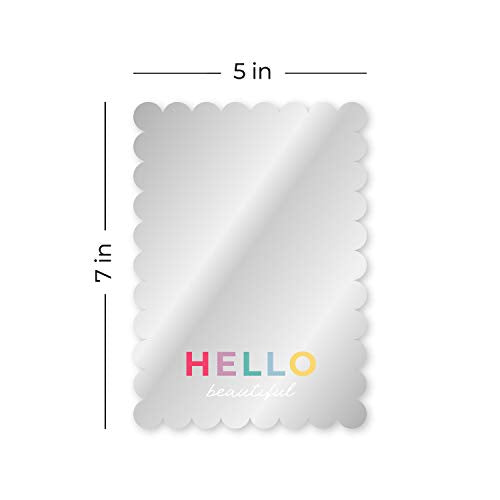 Canopy Street Hello Beautiful Magnetic Locker Mirror - Shatterproof 4.75 x 6.75 Inches, USA Made