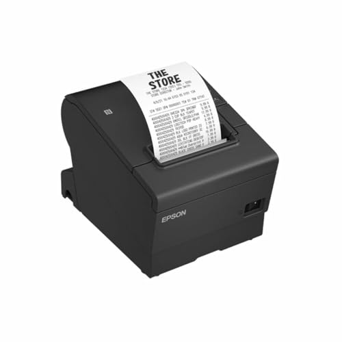 Epson TM-T88VII Direct Thermal POS Printer - USB & Ethernet, 180x180 DPI, 500mm/sec, Black