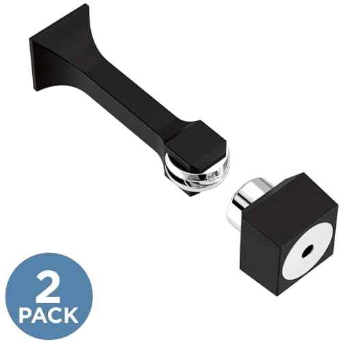 Franklin Brass Classic Edge (2-Pack) 3" Magnetic Door Stop Modern Gold Magnetic Door Catch Stoppers for Bottom of Door Holder to Keep Door Open Protects Wall Solid Rigid Magnet Door Stop B47313K-117-C