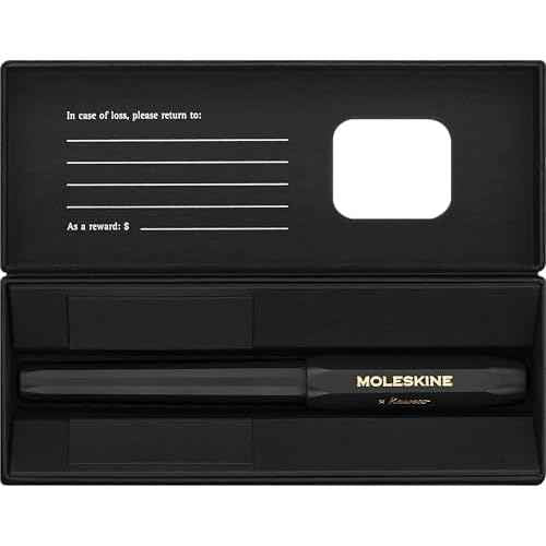 Moleskine x Kaweco, Fountain Pen, Medium Nib, Black with Blue Ink