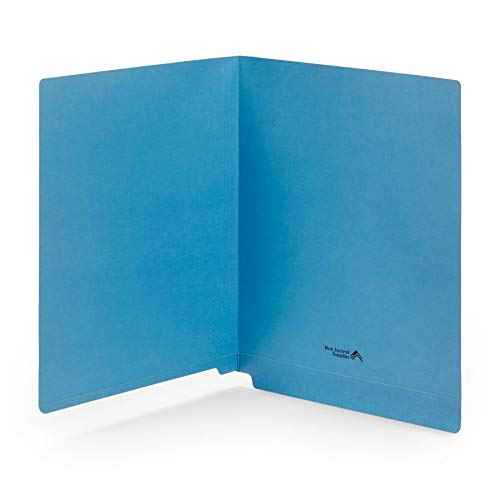 Blue Summit Supplies 100 Blue End Tab File Folders, End Tab Folders, Reinforced Straight Cut Tab Files for Use in Office, Classroom, Business, Letter Size, Blue, 100 Pack