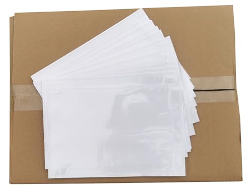 1000 Pack Clear Self-Adhesive Packing List Envelopes 6x9 Shipping Pouches