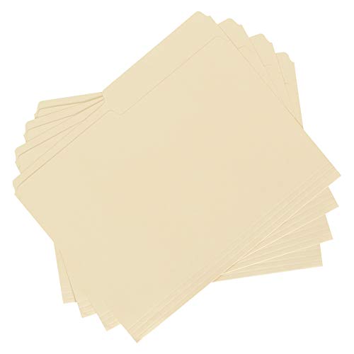 Amazon Basics Manila File Folders Letter Size 8.5x11 36-Pack with 1/2 Tab - Left & Right