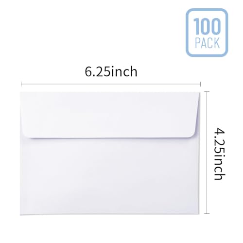 A4 White Self-Sealing Invitation Envelopes 100 Pack - Wedding, Graduation & Photo Mailers