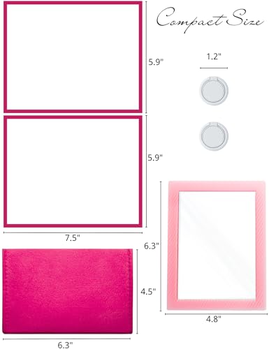 Mymazn Magnetic Locker Mirror for School Locker, 5pcs Accessories Kit