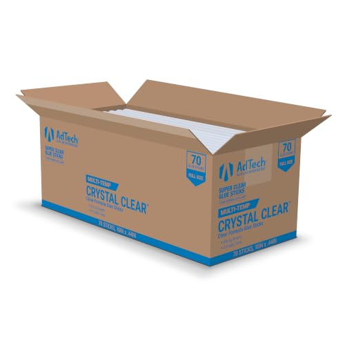 AdTech Full Size Hot Glue Sticks 10 Inch Clear Multi-Temp for Crafts & Repairs