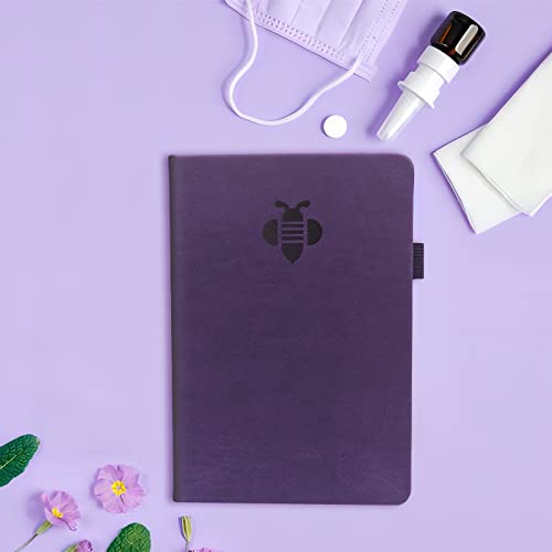 KUMEER Check Register – Elegant Personal Checkbook Ledger, Hardcover 5.2x7.6in, Purple