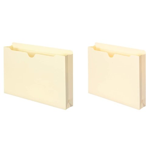 Smead Expanding File Jackets, 50 Count, Manila, Reinforced Tabs, 2" Expansion, Legal and Letter Sizes