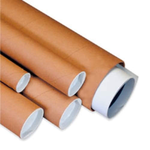 3x20 Inch Kraft Mailing Tubes - 24 Pack for Document Storage & Shipping