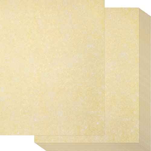 Epakh 300 Pcs Old Age Parchment Paper 8.5 x 11 Inch Standard Letter Vintage Colored Old Parchment Double Side Printing Paper (Light Beige)