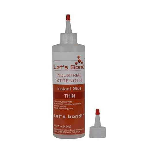 Let's Bond Professional Grade Instant Glue, Thin Premium Cyanoacrylate, 5 CPS (16 oz)
