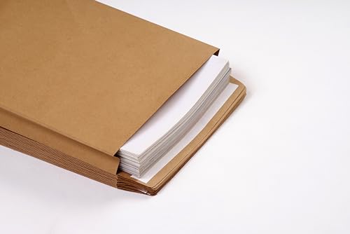 Tanshuqin Kraft Expandable Envelopes 9.4 x 13.2 Inches - 25 Pack Self-Sealing Large Kraft Envelopes for Documents and Storage