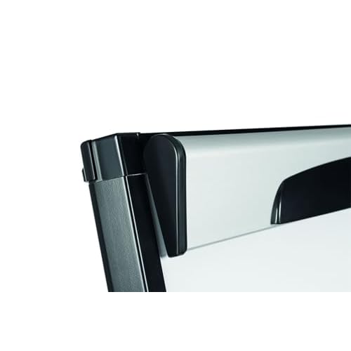 MasterVision Magnetic Platinum Dry Erase Mobile Presentation Easel, Board Size 27.5" x 39", Black/Silver (EA48066720)