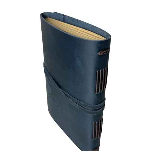 Large Notebook Journal - Genuine Leather Journals for Writing A4 Size Diary 8x10 Inch, Notepad For Women and Man, Gifts,Work,Travel Dark Blue