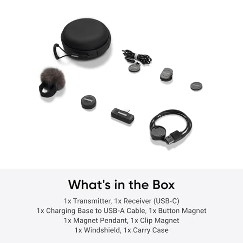 Insta360 Mic Air (1 TX + 1 RX), Noise Cancelling, 300m Range, Wireless Microphone for USB-C iPhone/Android/PC/Mac, Vlog, Streaming