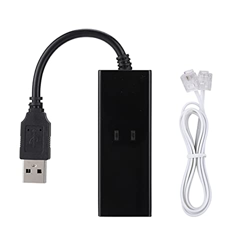 USB 56K External Voice Fax Modem for Fast Internet & Faxing - Easy Setup