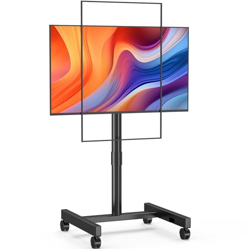 Xyndyx Rolling TV Stand 13-50 Inch TV/Monitor with 50mm Pole, 88 lb Capacity