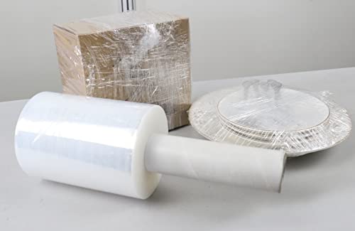 BOMEI PACK 4Pack Industrial Mini Clear Stretch Wrap with Handle 5"