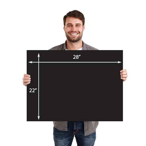 Royal Brites 22x28 Black Foam Board 4 Pack - Ideal Foam Board for Crafts - Lightweight Poster Sheets for School Projects, Presentations - Smooth Surface for Markers - Perfect for Home, Office Use