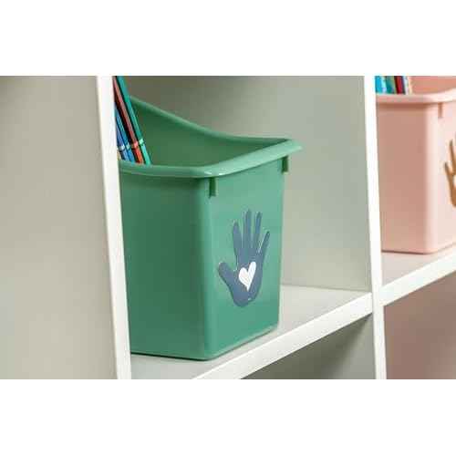 Teacher Created Resources Eucalyptus Green Plastic Book Bin 6-Pack (TCR2088686)