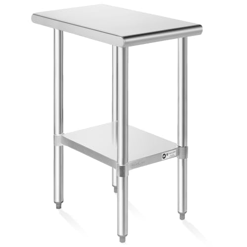 KUTLER 30 x 12-Inch Stainless Steel Prep Table with Undershelf, NSF Certified